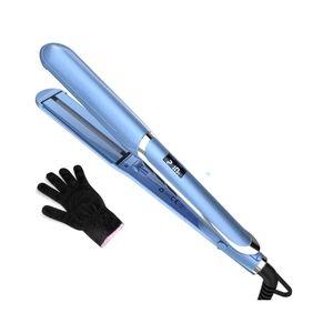 Hauea dual voltage blue hair straightener
